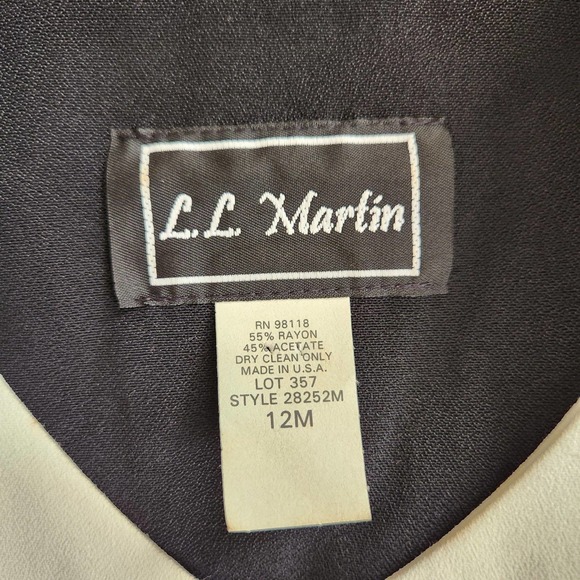 Vintage 80s Black & White Button-up Dress - Picture 6 of 6